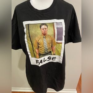 The Office Mens L Black Dwight Schrute Short Sleeve Universal Studios Tshirt